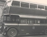 Black and white photograph of GNR bus number 435 c. 1950s. Taken from Paddy Mallon collection