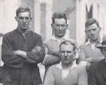 Black and white photograph of GNR (I) Works tug-of-war team c.1935. Taken from Paddy Mallon collection