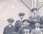 Black and white photograph of GNR (I) Dundalk Works Erecting shop staff c.1918. Taken from Paddy Mallon collection