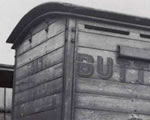 Black and white photograph of 8 ton butter van No. 847, Londonderry 1931. Copyright L and GRP