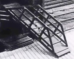 Black and white photograph of double deck wagon for sheep or pigs. Photo from K. Murray, GNRI: Past Present and Future (1944)